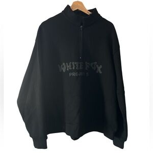 White Fox Quarter Zip Sweatshirt